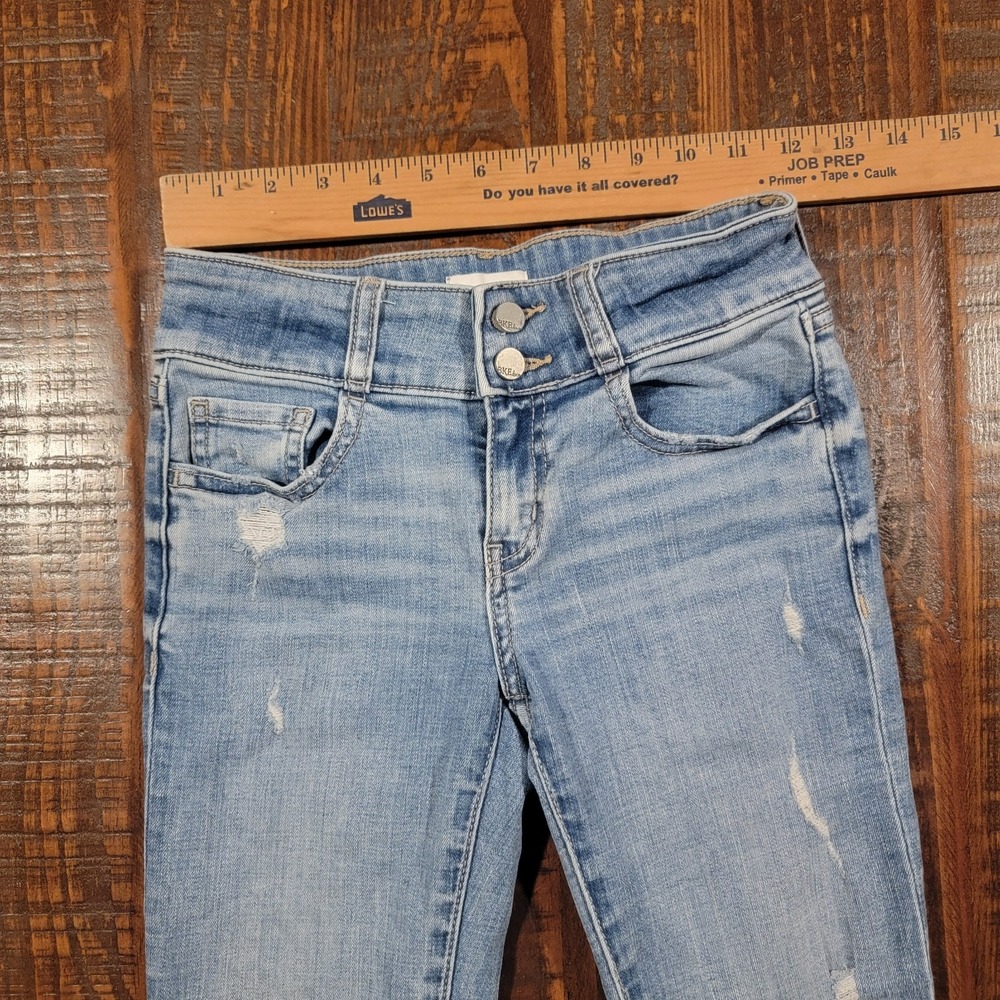 BKE Youth Jeans Girls Sz 12 Light Wash Flare Stretch - Picture 8 of 9